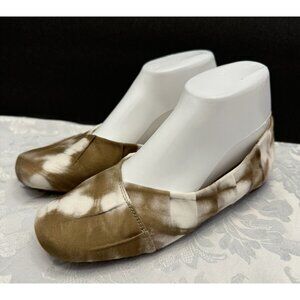 Korks By Kork Ease Size 7.5M‎ Palmer Ballet Flat Comfort Shoe Khaki Green White